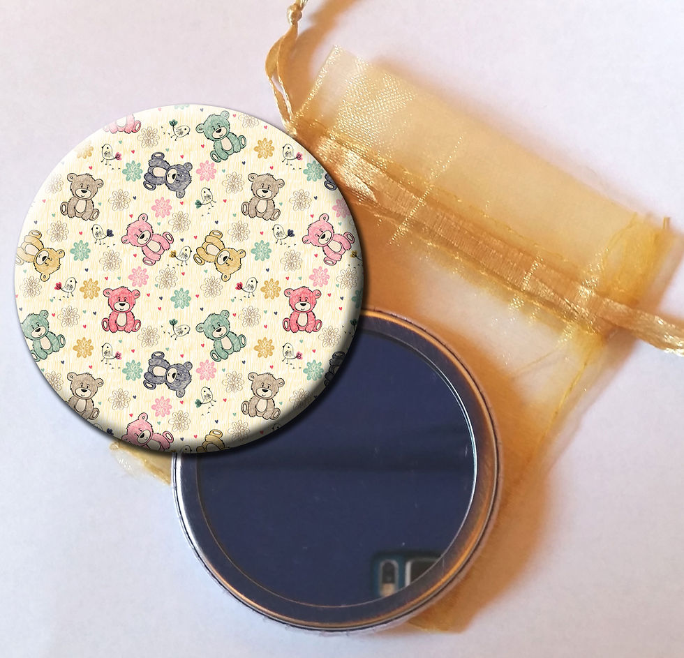 Thumbnail: Various Christmas pocket mirror, badge and magnet gifts