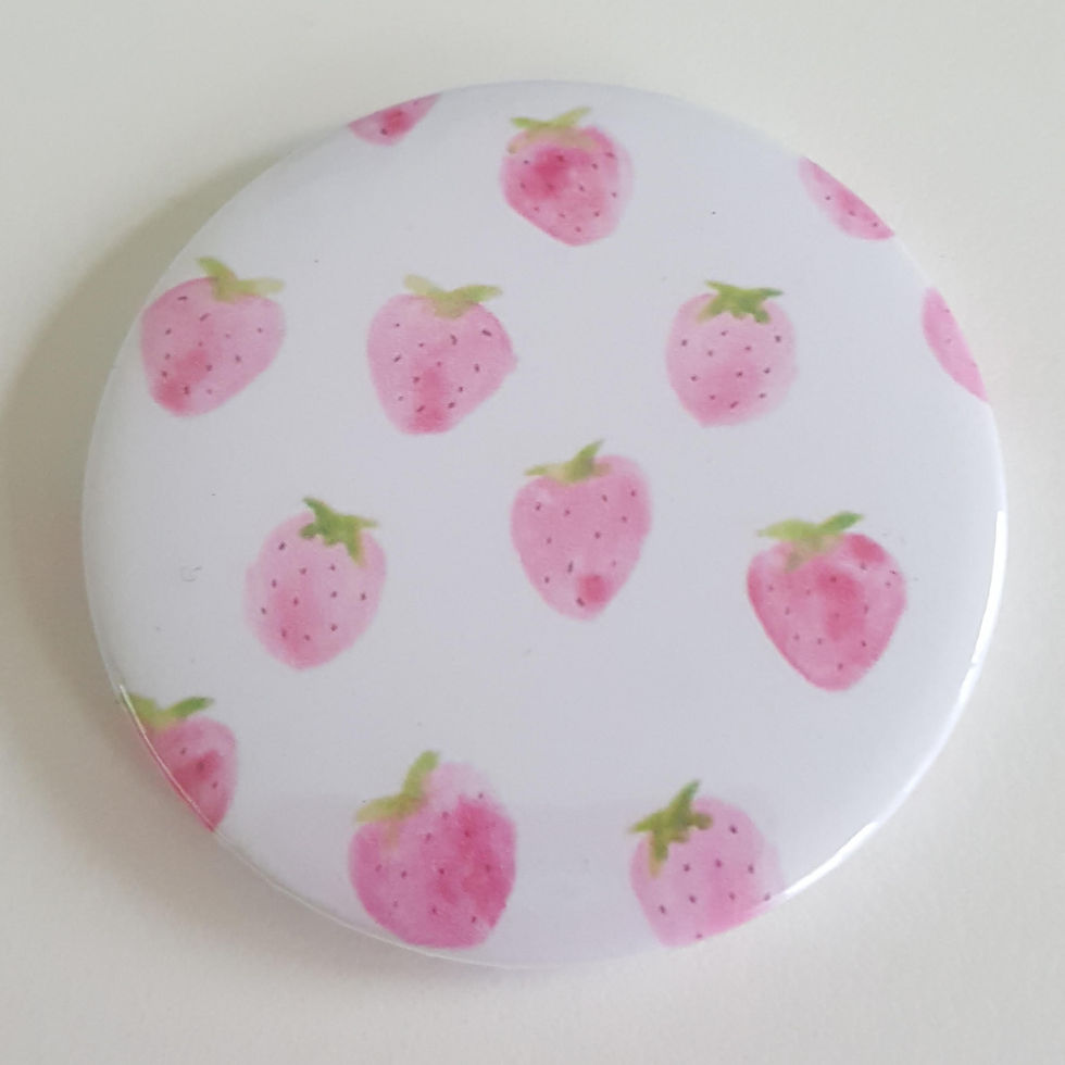 Thumbnail: Strawberry Design Christmas Birthday pocket mirror gifts