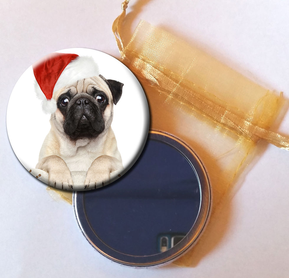 Thumbnail: Various Christmas pocket mirror, badge and magnet gifts