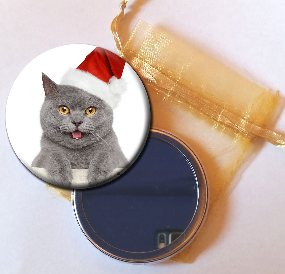 Thumbnail: Various Christmas pocket mirror, badge and magnet gifts