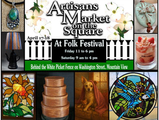 Artisans Market on the Square at Folk Festival April 17-18, Mountain View