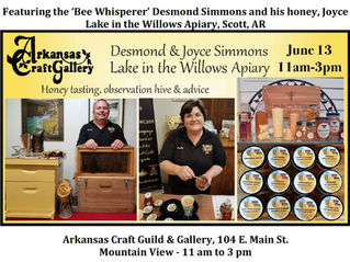 Honey, bees, and Lake in the Willows Apiary June 13 in Mountain View at the Gallery