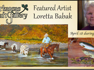 Loretta Babak Demonstrates Painting April 18 in the Arkansas Craft Guild & Gallery