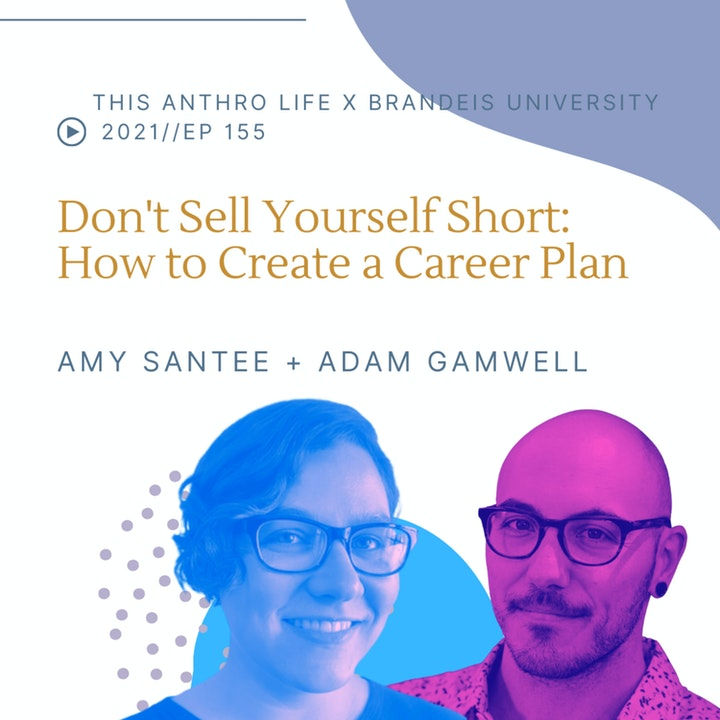Image of Amy Santee, a young white woman with glasses and short hair, and Adam Gamwell, a young white male with a beard and mustache, glasses, and a bald head.