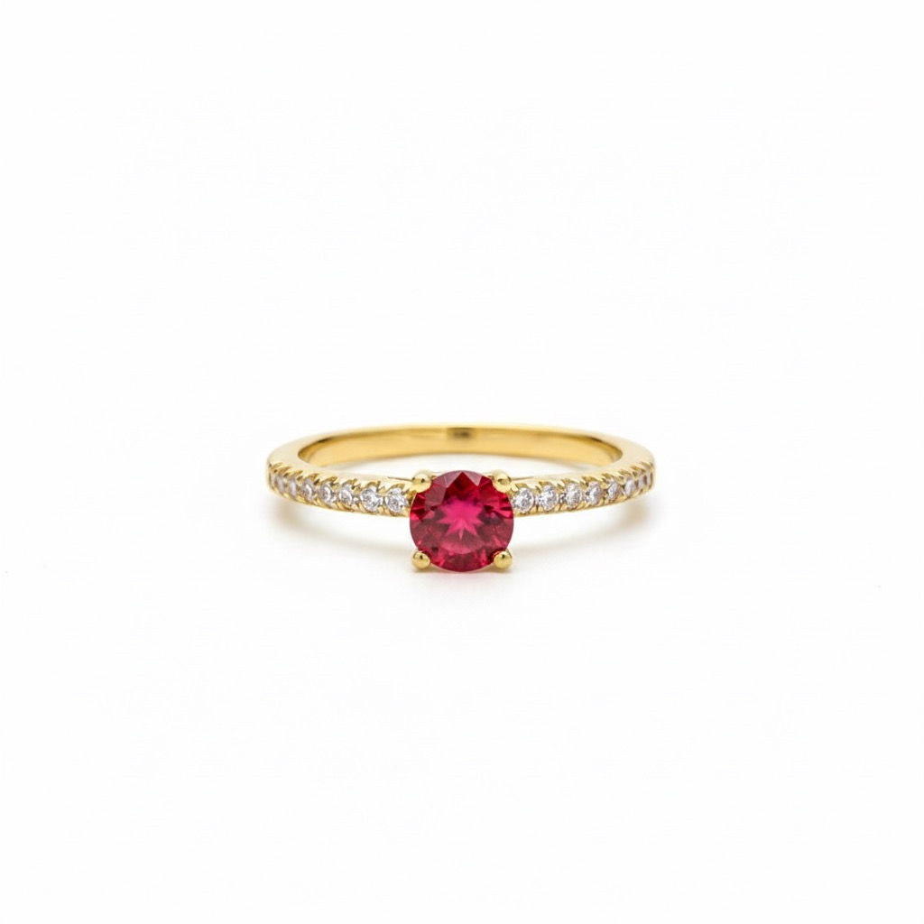 Anel Luísa vermelho