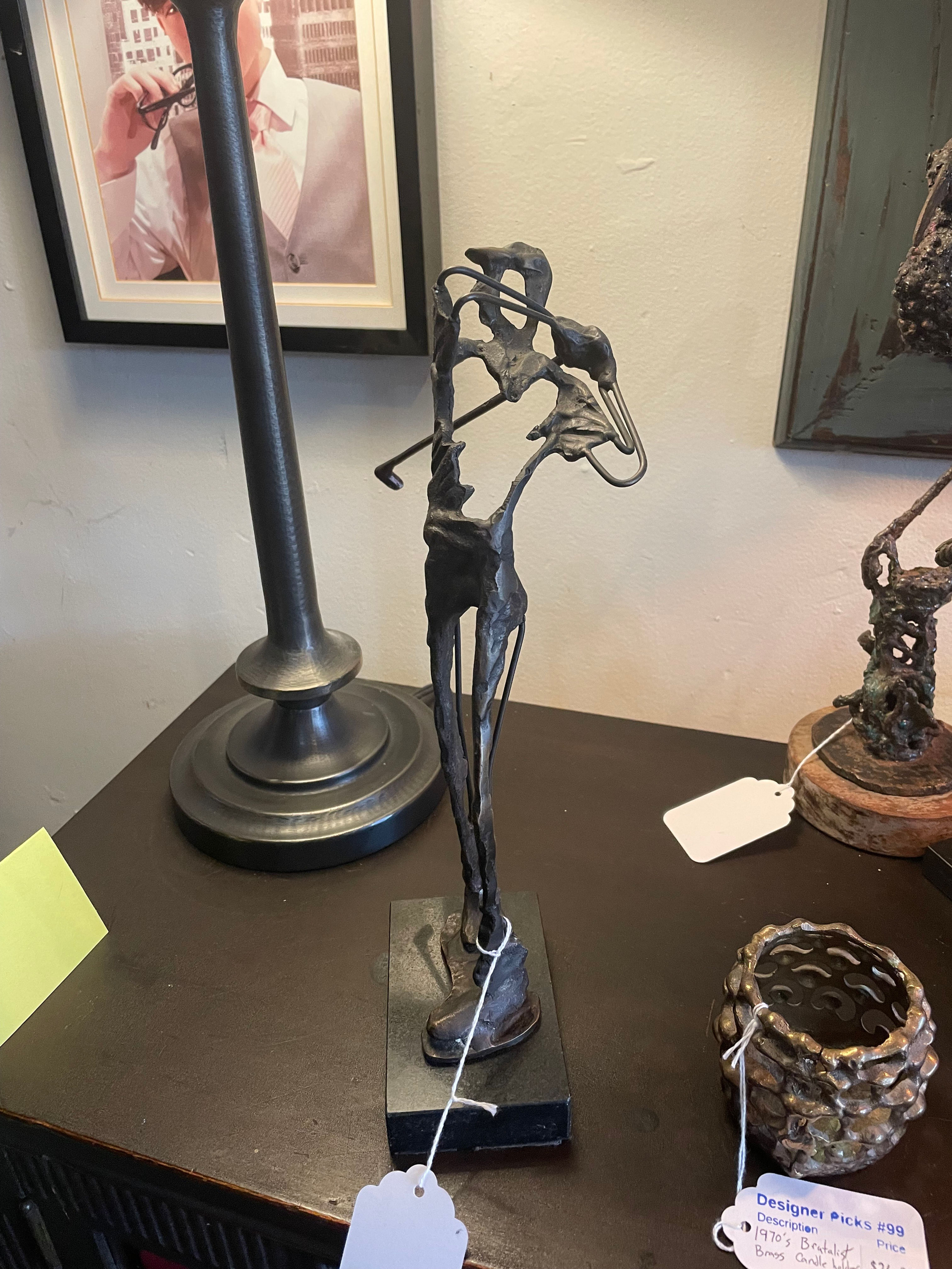 Brutalist Golfer Sculpture