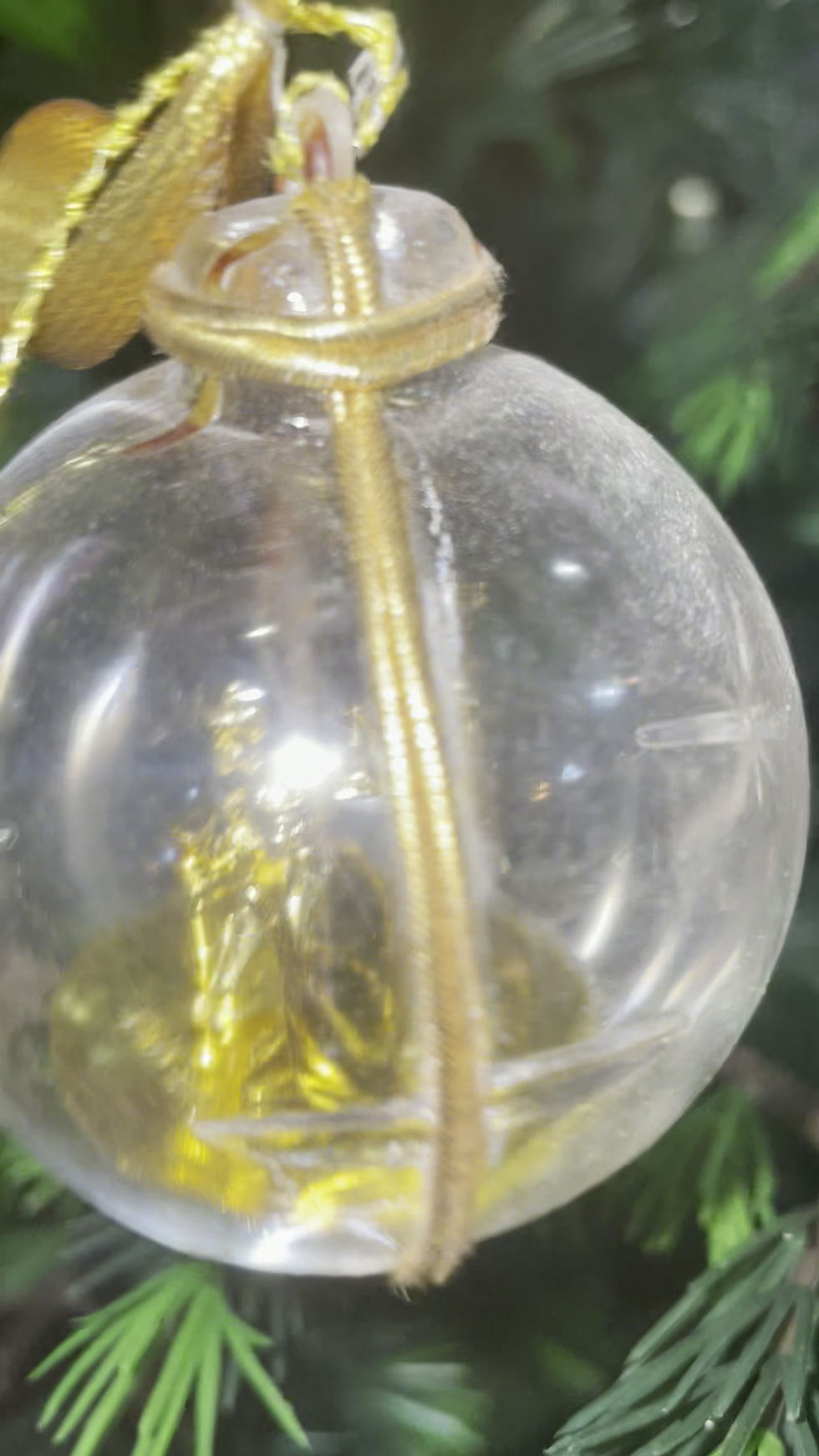 Thumbnail: Nativity Ornament - gold-tone, Plastic