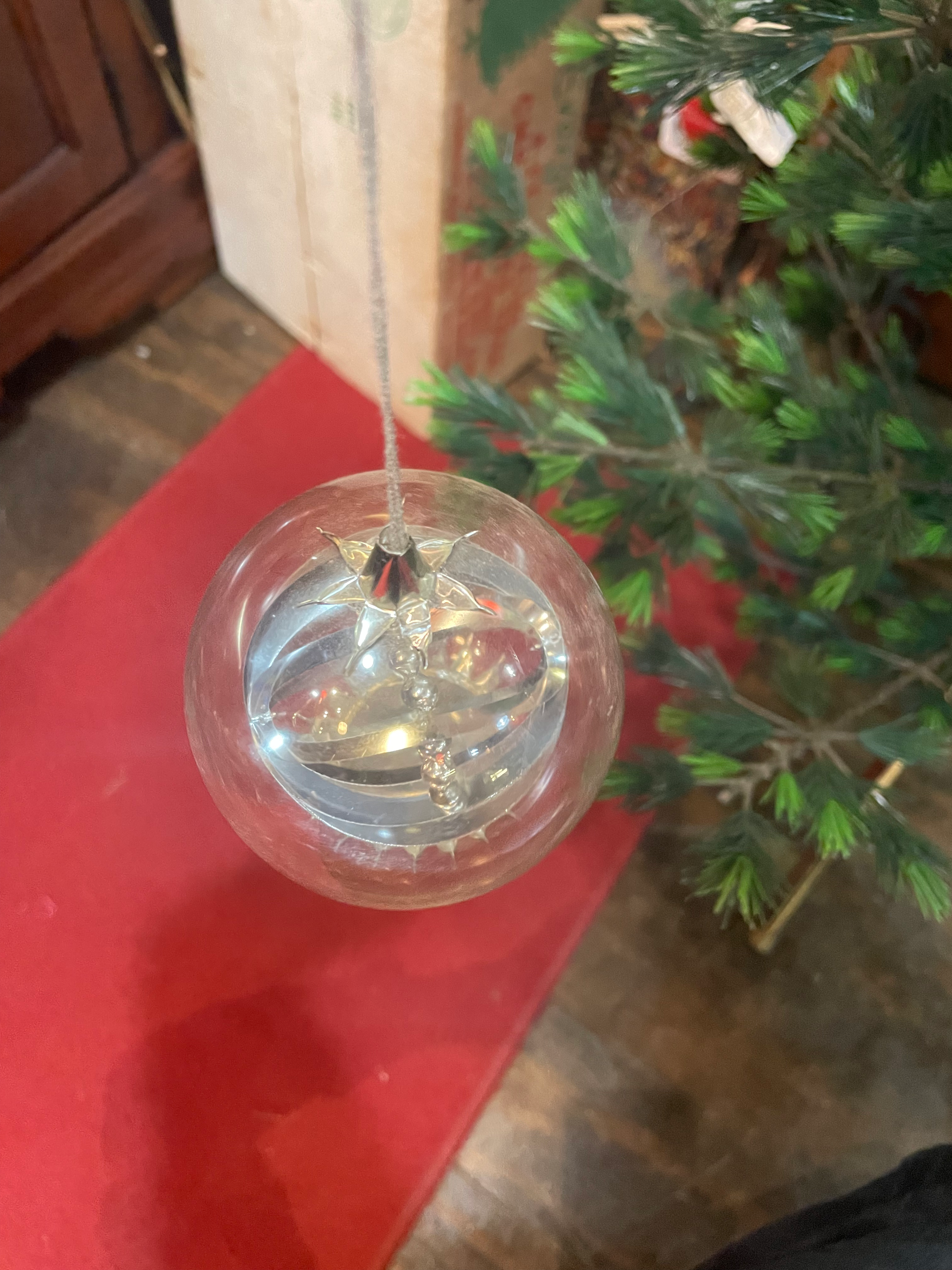 Blown Glass Spinner Ornament - Germany, Vintage