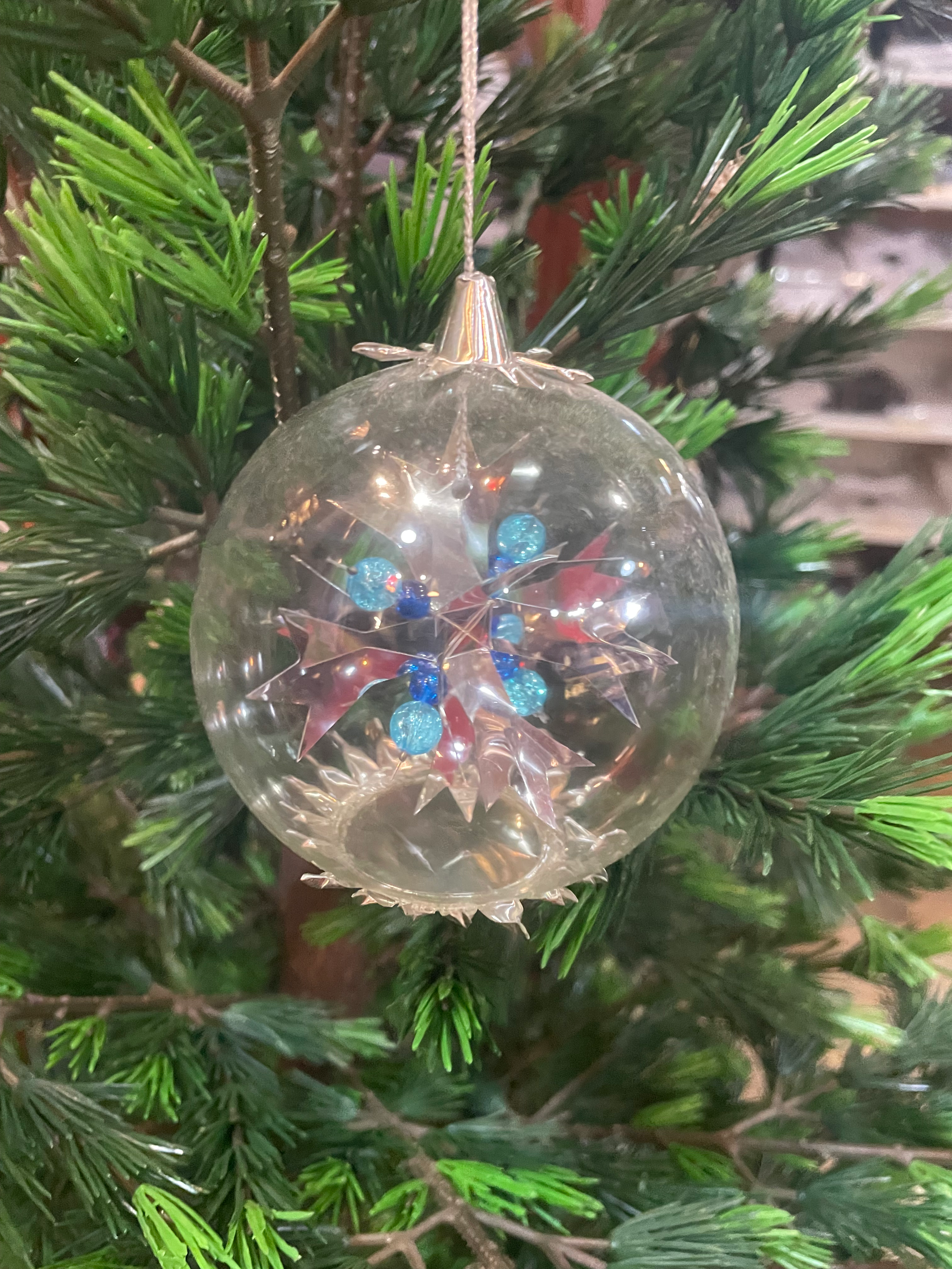 Blown Glass Spinner Ornament - Germany, Vintage