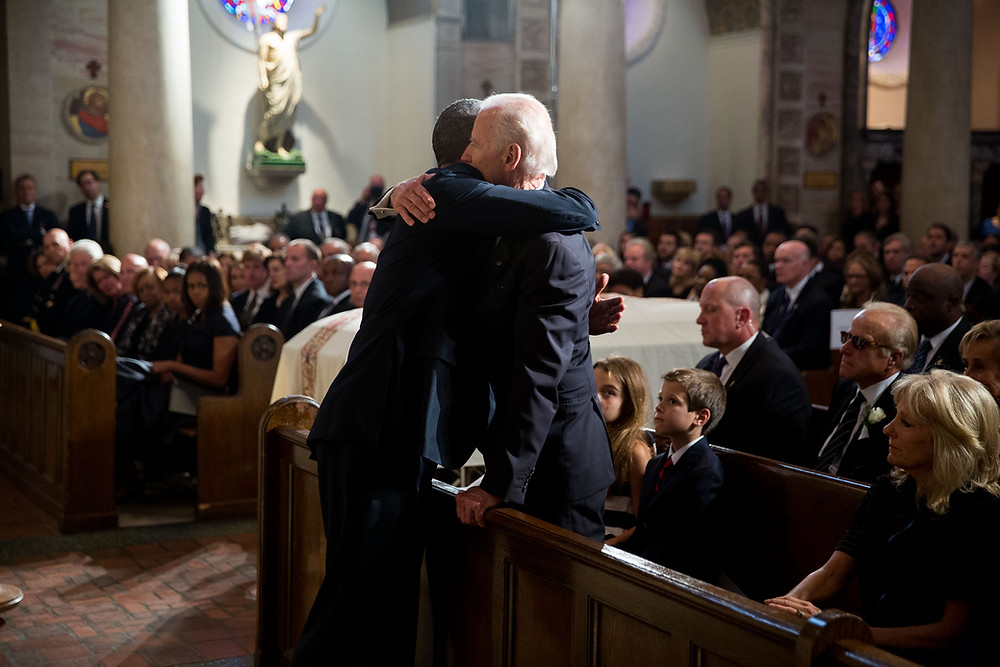Obama at Beau Biden's funeral