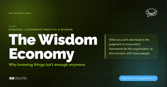 The Wisdom Economy: why knowing things isn't enough anymore