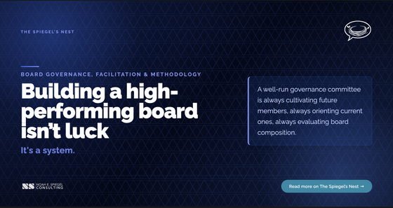 Building a high-performing board isn't luck — it's a system