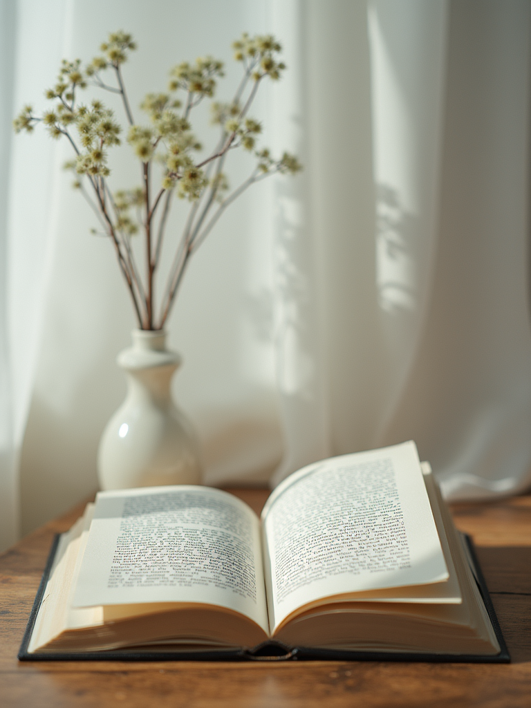 A minimalist open book illustrating credit reeducation and knowledge.