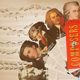 大津市池の里にある越智ピアノ教室のレッスンで演奏する作曲家たちの画像です。