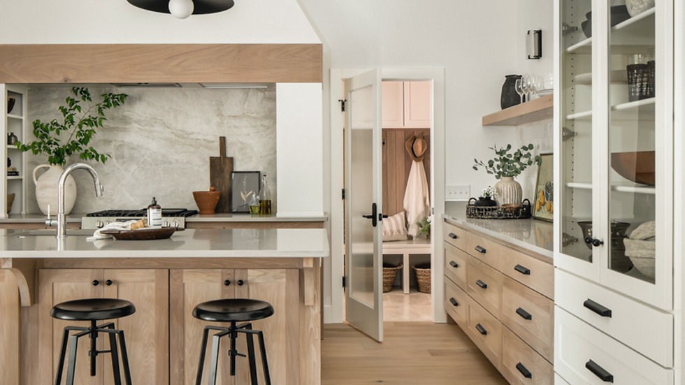 modern kitchen entryway
