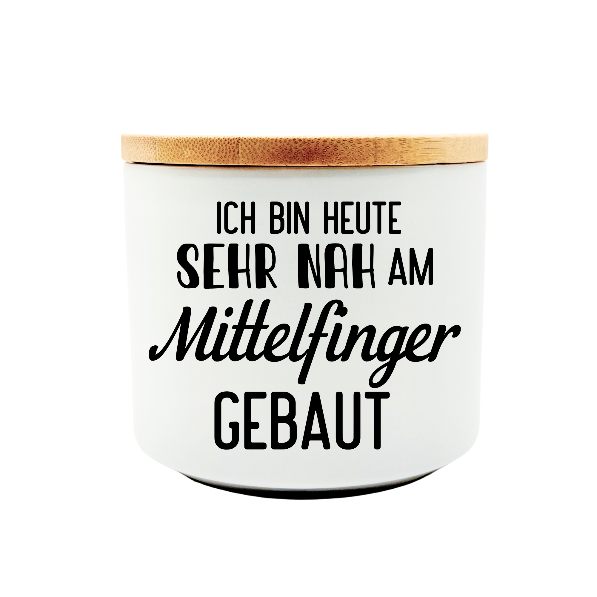 Keksdose - nah am Mittelfinger gebaut