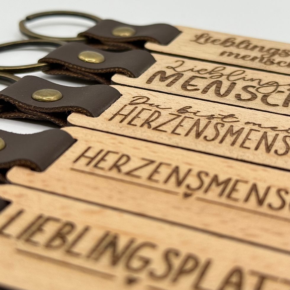 Miniaturbild: Schlüsselanhänger „Lieblingsmensch & Herzensmensch“