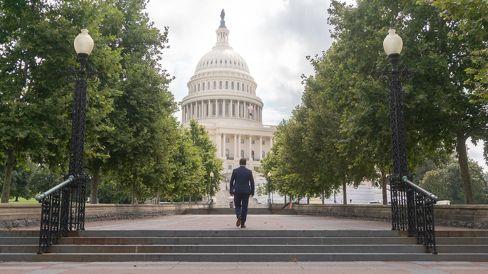Garrett Walking Towards the Senate