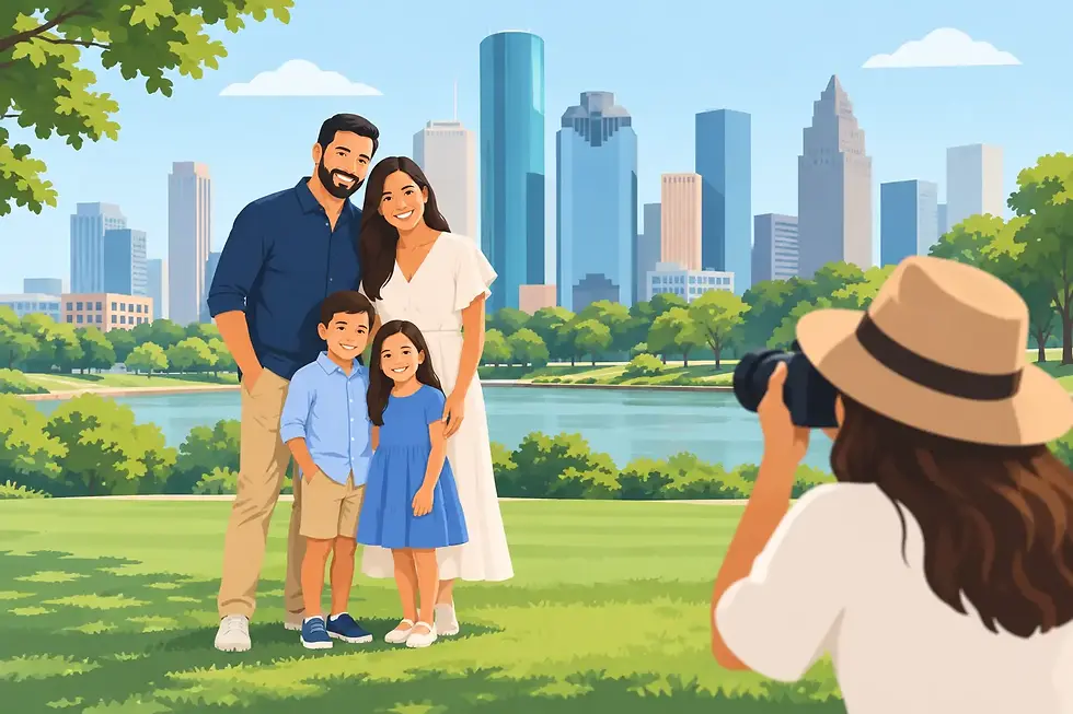 Plan an Outdoor Family Portrait Session in Houston