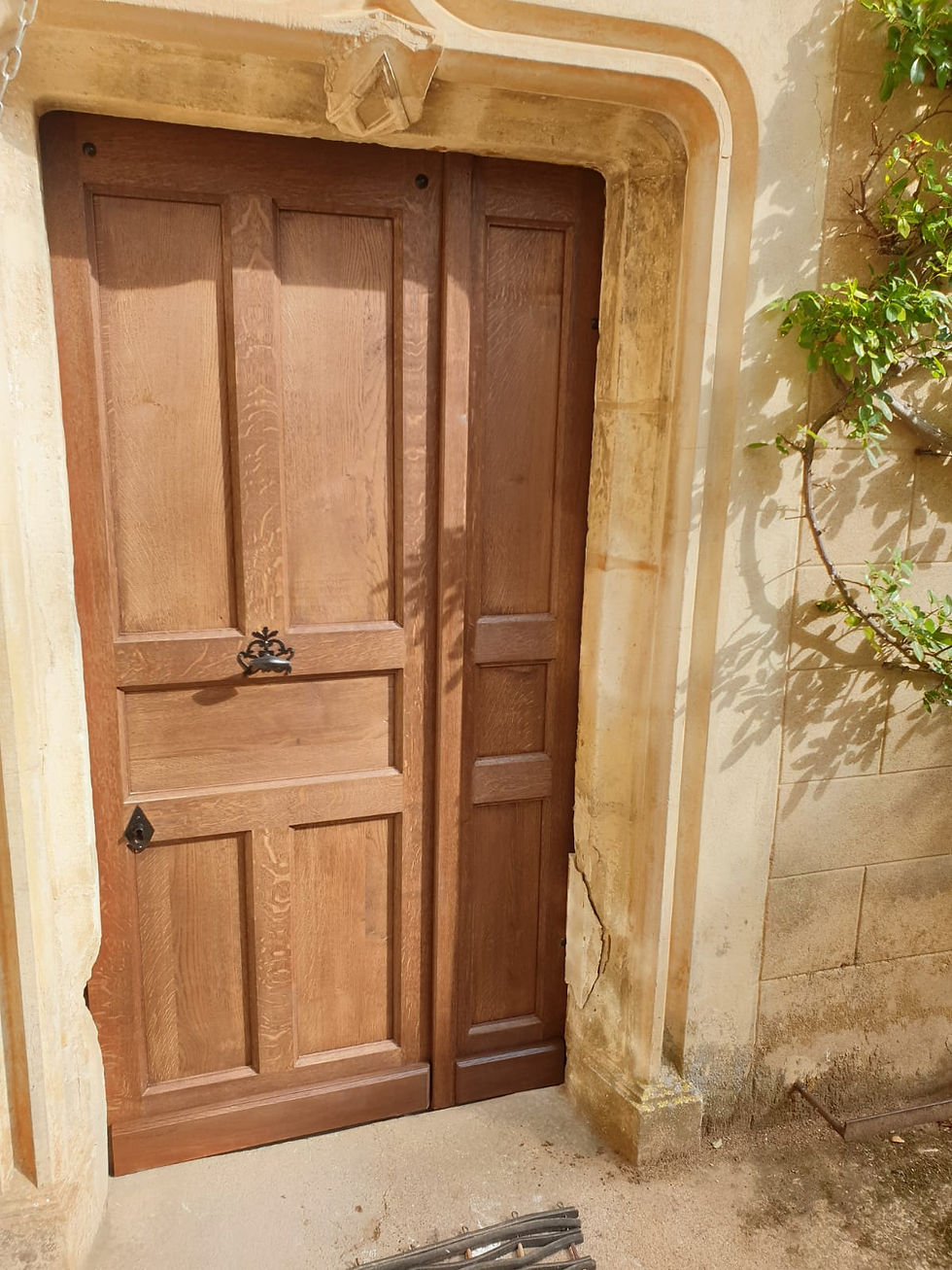 Porte d'entrée en chêne