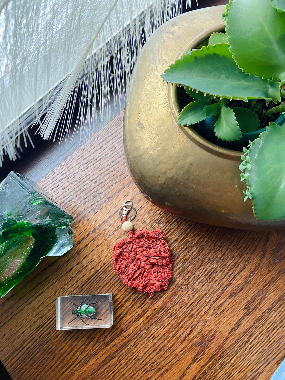 DIY Kit: Feather Macrame Keychain