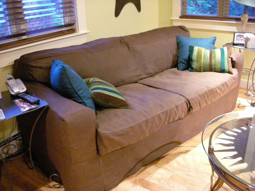 Brown Linen Slipcover
