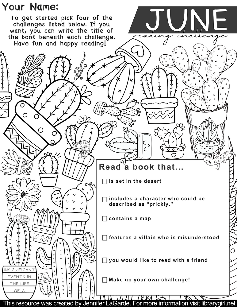 Library Girl Reading Challenges: June
