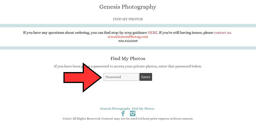 Ordering steps for genesis photography daycare and preschool photos