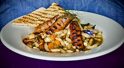 Venison Sausage Cassoulet at The Pink Elephant