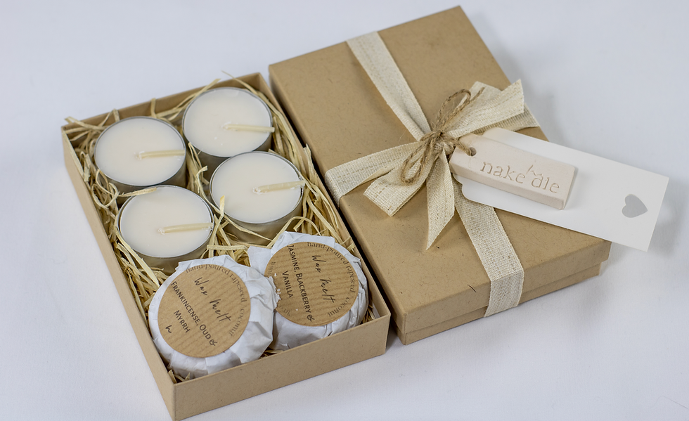 Thumbnail: 2 Wax Melts & 4 Unscented Tea Lights Gift Set