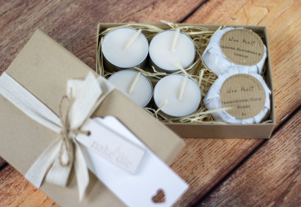 Thumbnail: 2 Wax Melts & 4 Unscented Tea Lights Gift Set