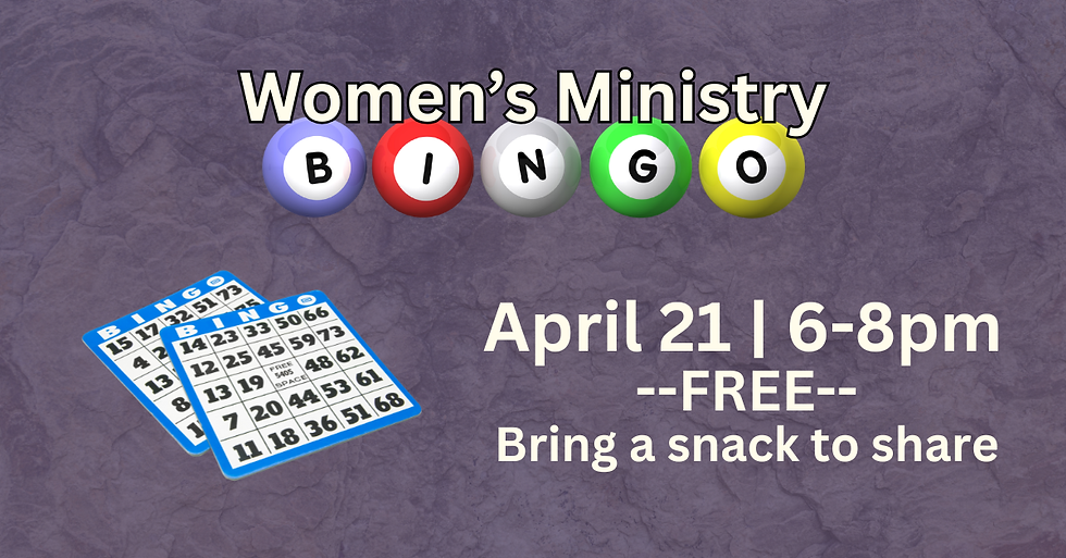 Women't Ministry Bingo