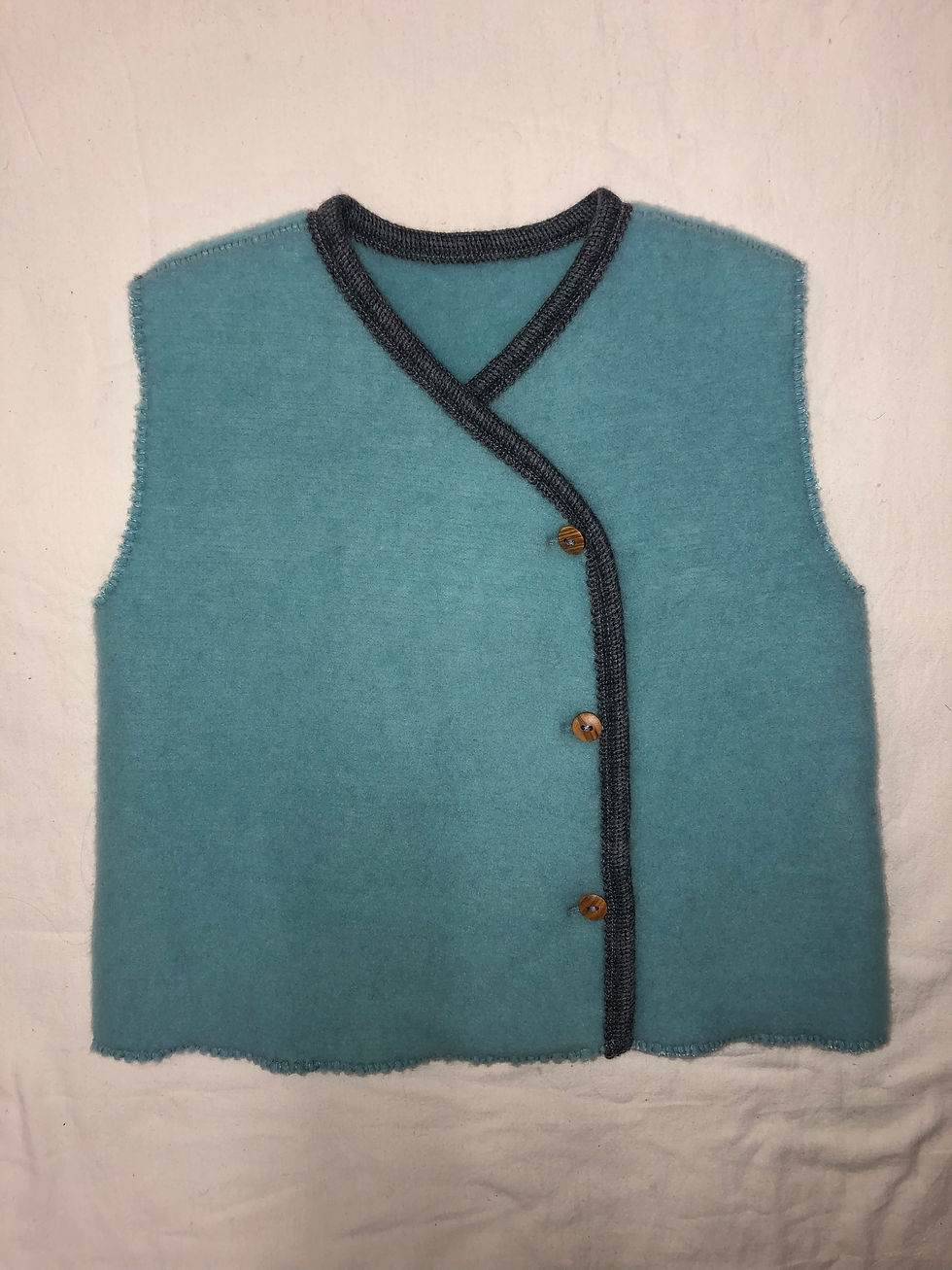 Miniaturbild: Weste Wolle (Fleece) ab Gr.50, pastellgrün