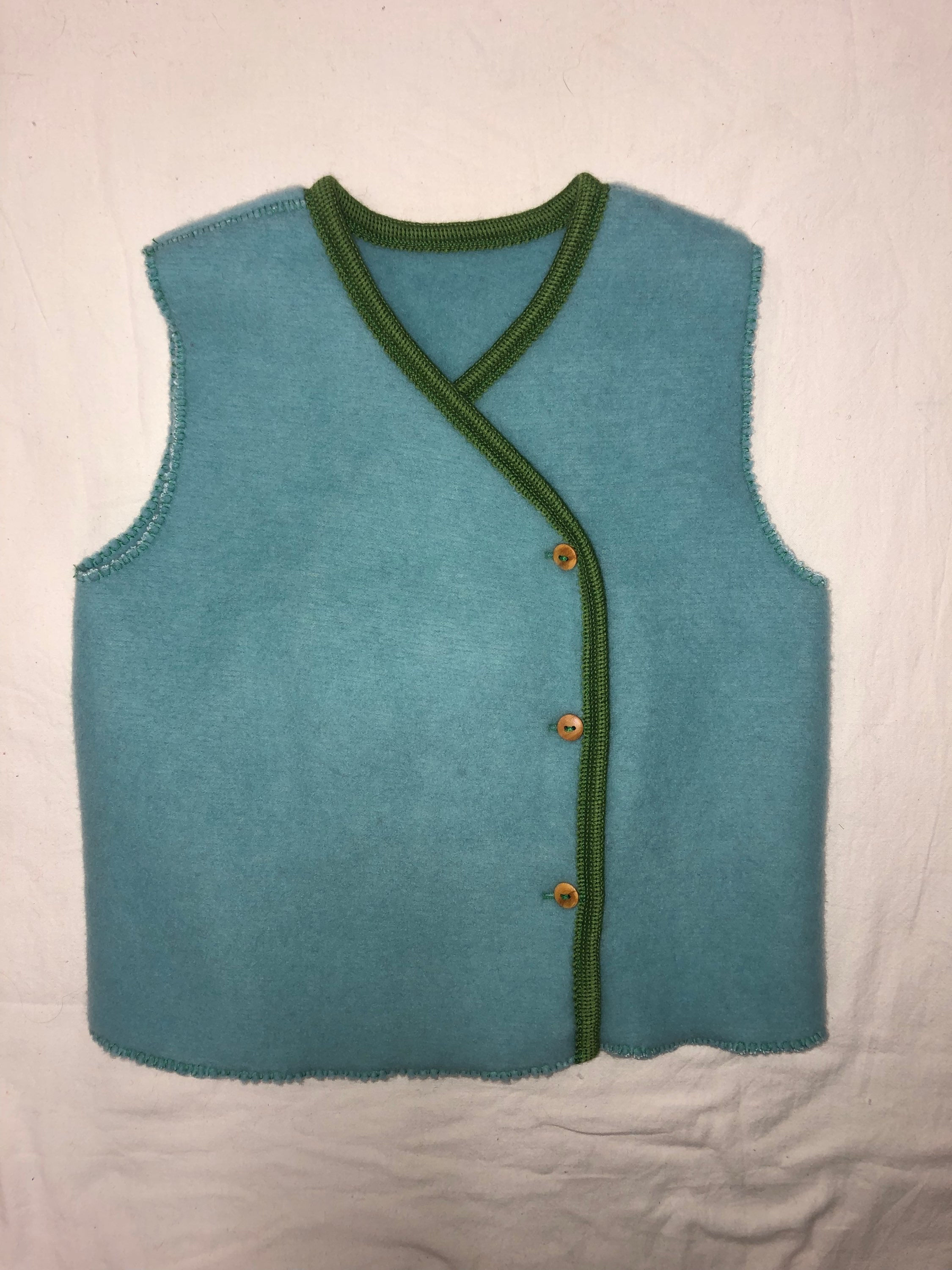 Weste Wolle (Fleece) ab Gr.50, pastellgrün
