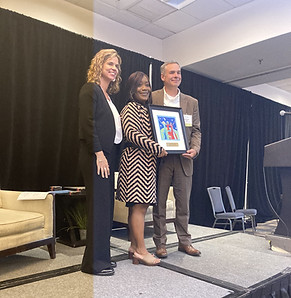 Dr. Jessica Pepple accepting award