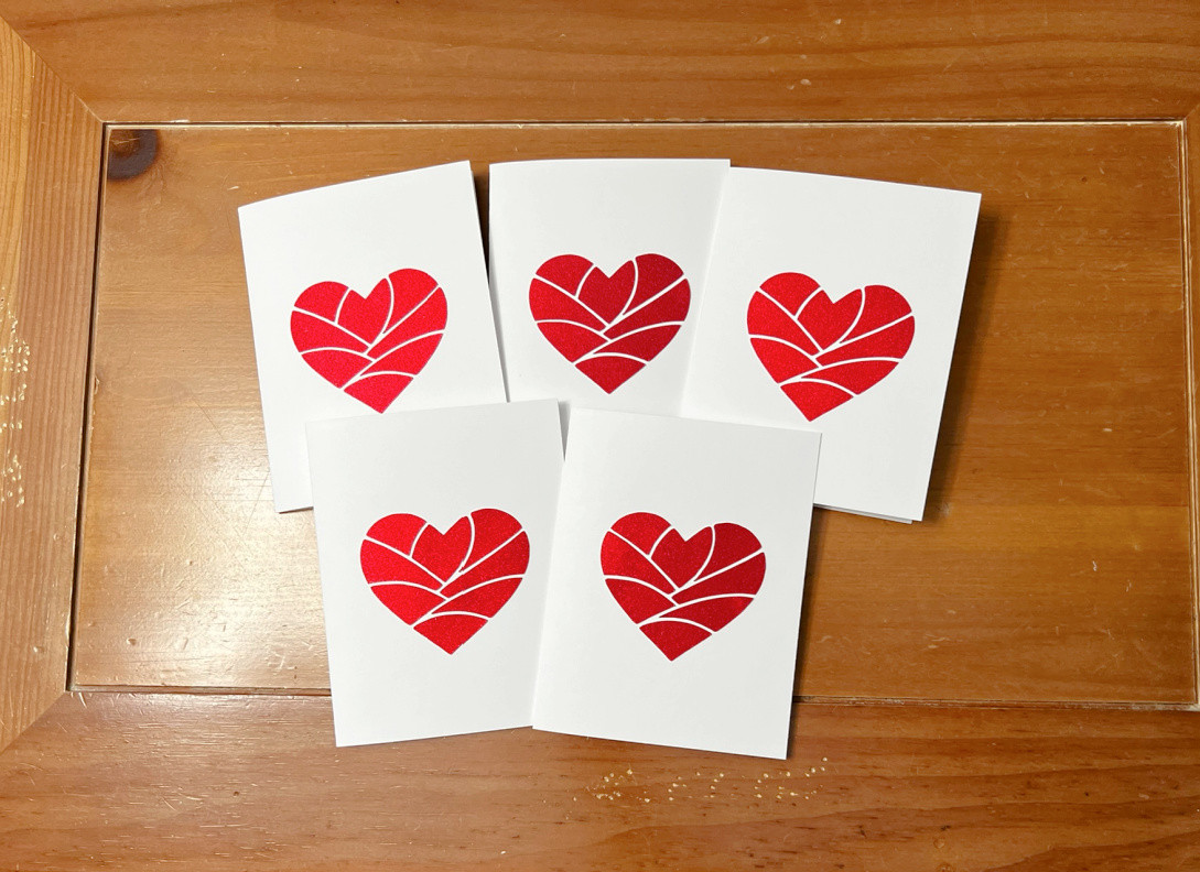 Handmade Heart Greeting Cards Donated 02/21/26