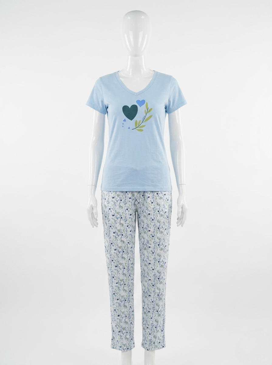 Miniatura: Pijama Larga Hangten Azul Estilo 91694