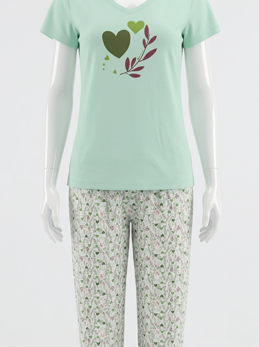 Pijama Larga Hangten Verde Estilo 91694