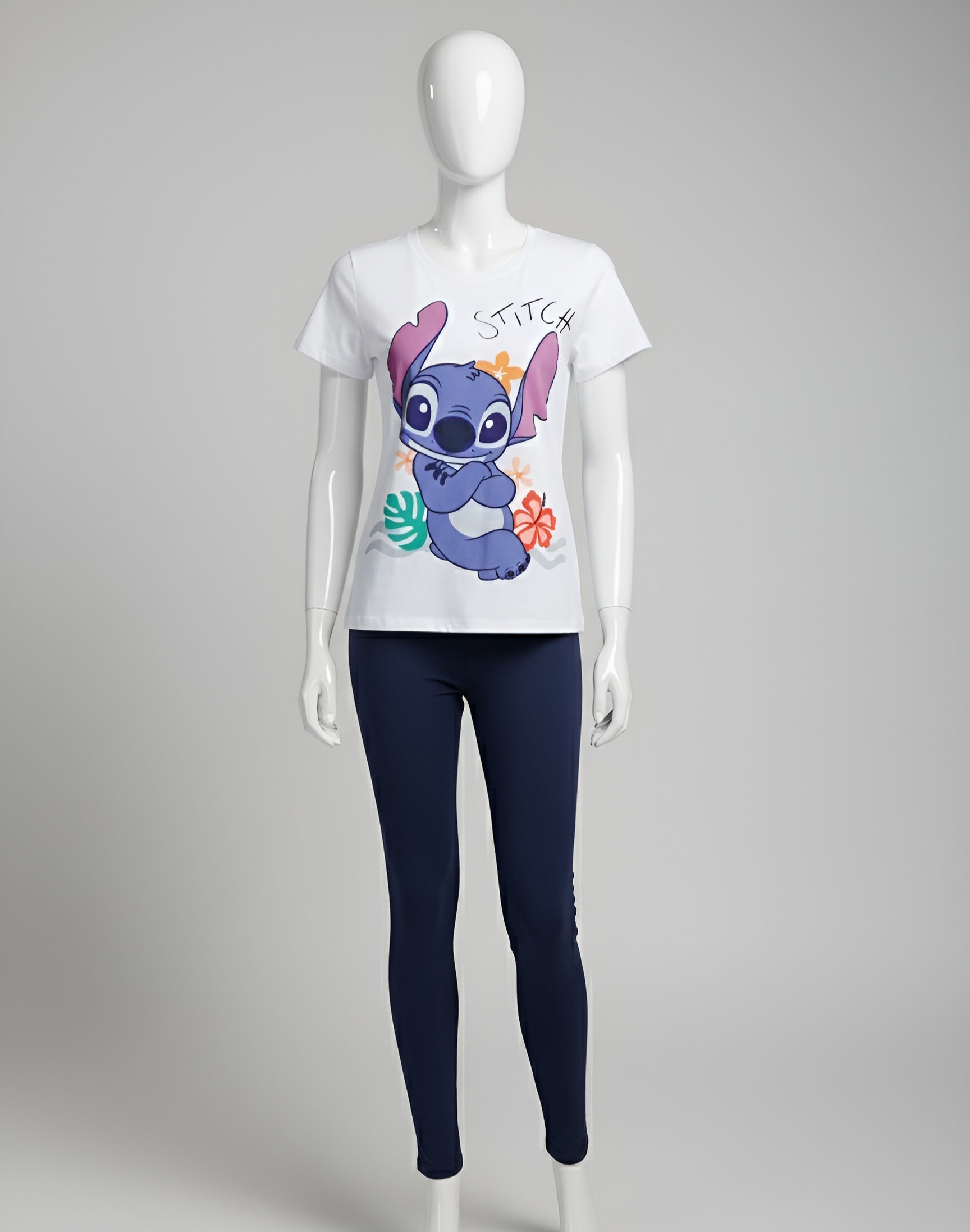 Camisa Stitch Dama Estilo B1-STI-193C Blanco