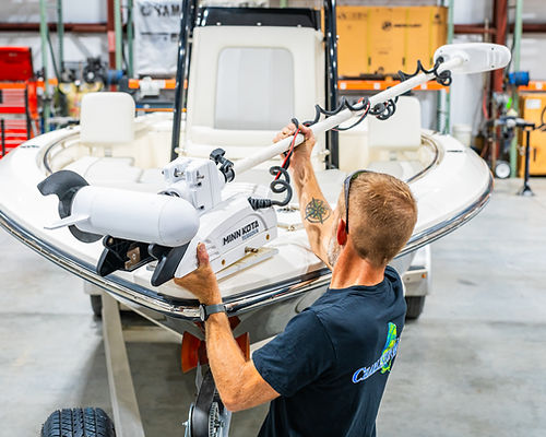 Minn Kota Garmin force kraken Power pole Move Trolling motor sales and installation boat dealership charleston sc