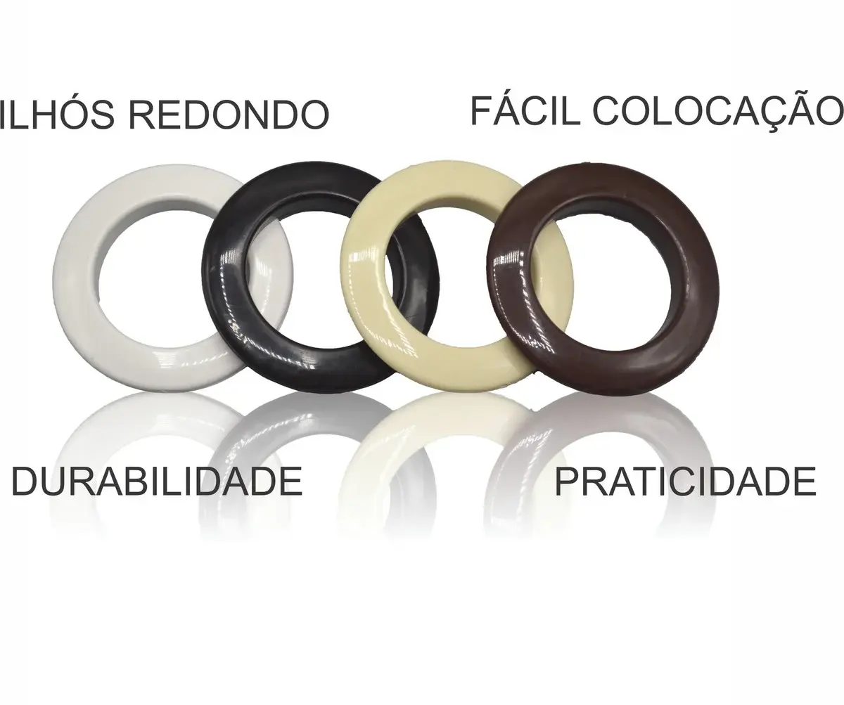 "ilhos para cortina redondo