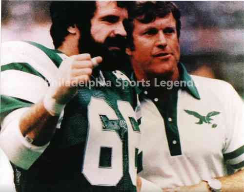DICK VERMEIL BILL BERGEY PHILADELPHIA EAGLES SUPER BOWL PHOTO