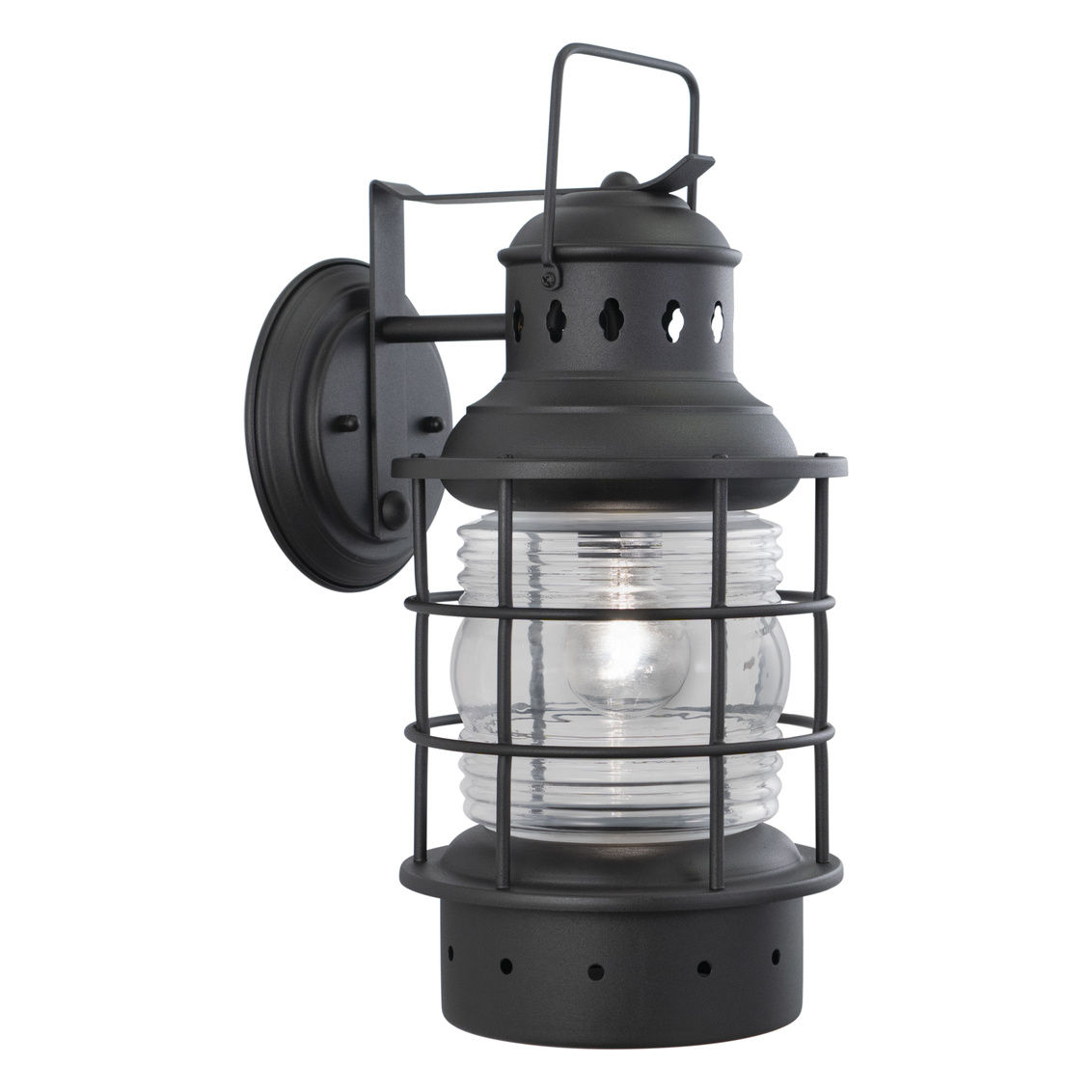 Hyannis 8-in Outdoor Wall Light Textured Black OW37081TB BY VAXCEL