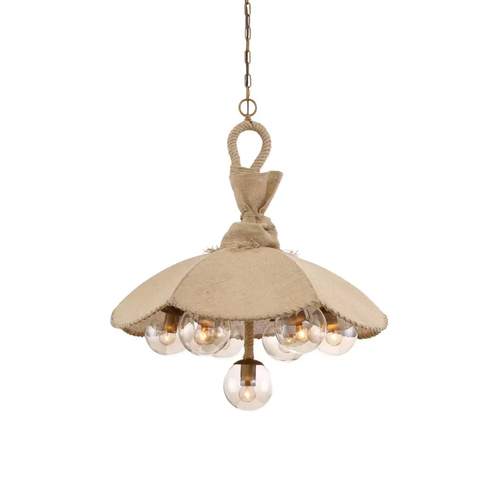 SKU: CD10195-7-AB Dujour 28" Burlap Pendant BY ZEEV