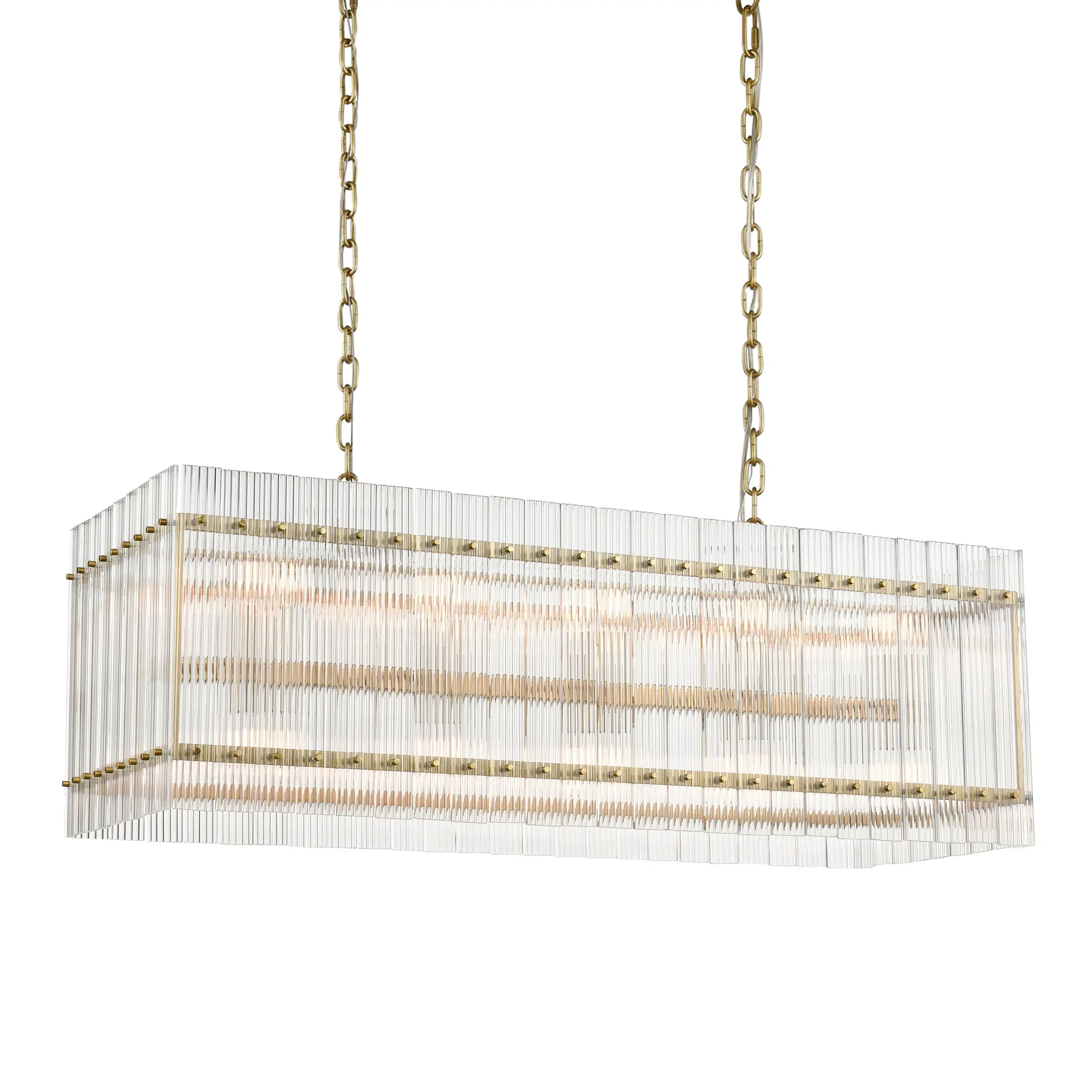 CD10403-20-AGB Allure 48" Rectangular Glass Chandelier-ZEEV