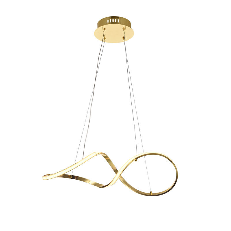 23.6'' GOLD TWISTED FRAME LED CHANDELIER TR24 By Bethel Internatinal