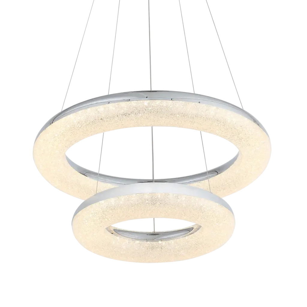 CD10249-LED-CH Orbit 24" Crystal Ring Pendant BY ZEEV