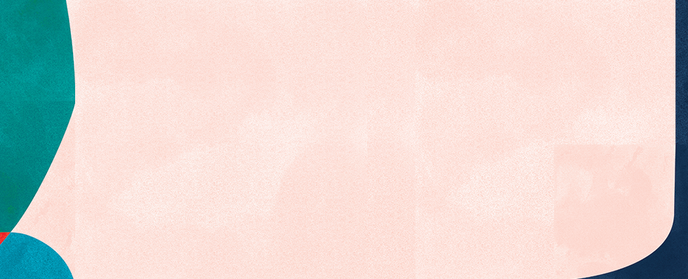 a bauhaus-inspired color block background image of pink, teal and red