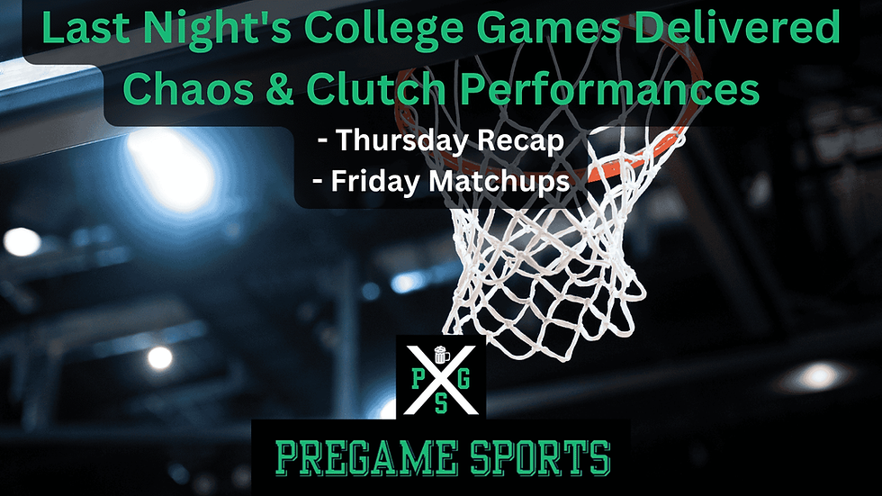 Last Night's College Games Delivered Chaos & Clutch Performances