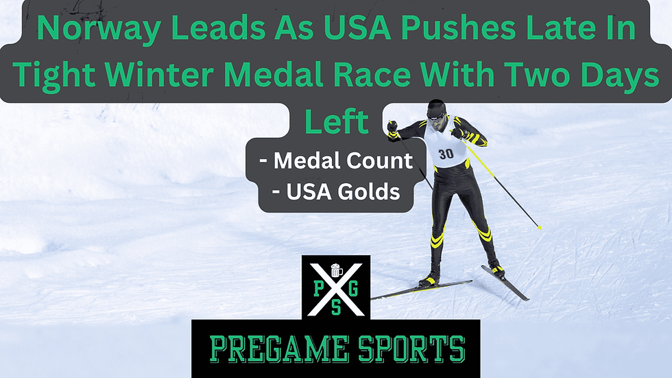 Norway Leads As USA Pushes Late In Tight Winter Medal Race With Two Days Left